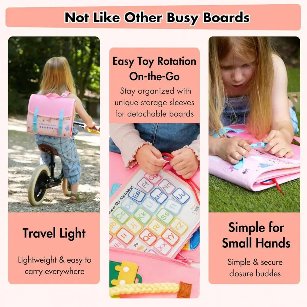 

Travel Board Educational Baby Felt Board for Fine Motor Skills Development Activity Learning Toy for Toddlers Boys Girls Gift