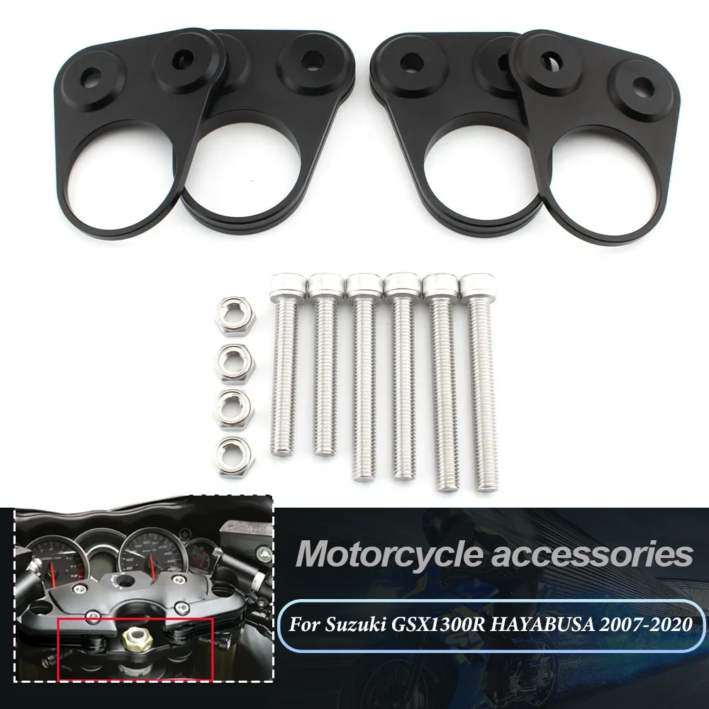 

Motorcycle Aluminum Raise Handlebar Heightening Code Riser Mount Clamp Adapter For Suzuki GSX1300R GSX 1300R HAYABUSA 2007-2020