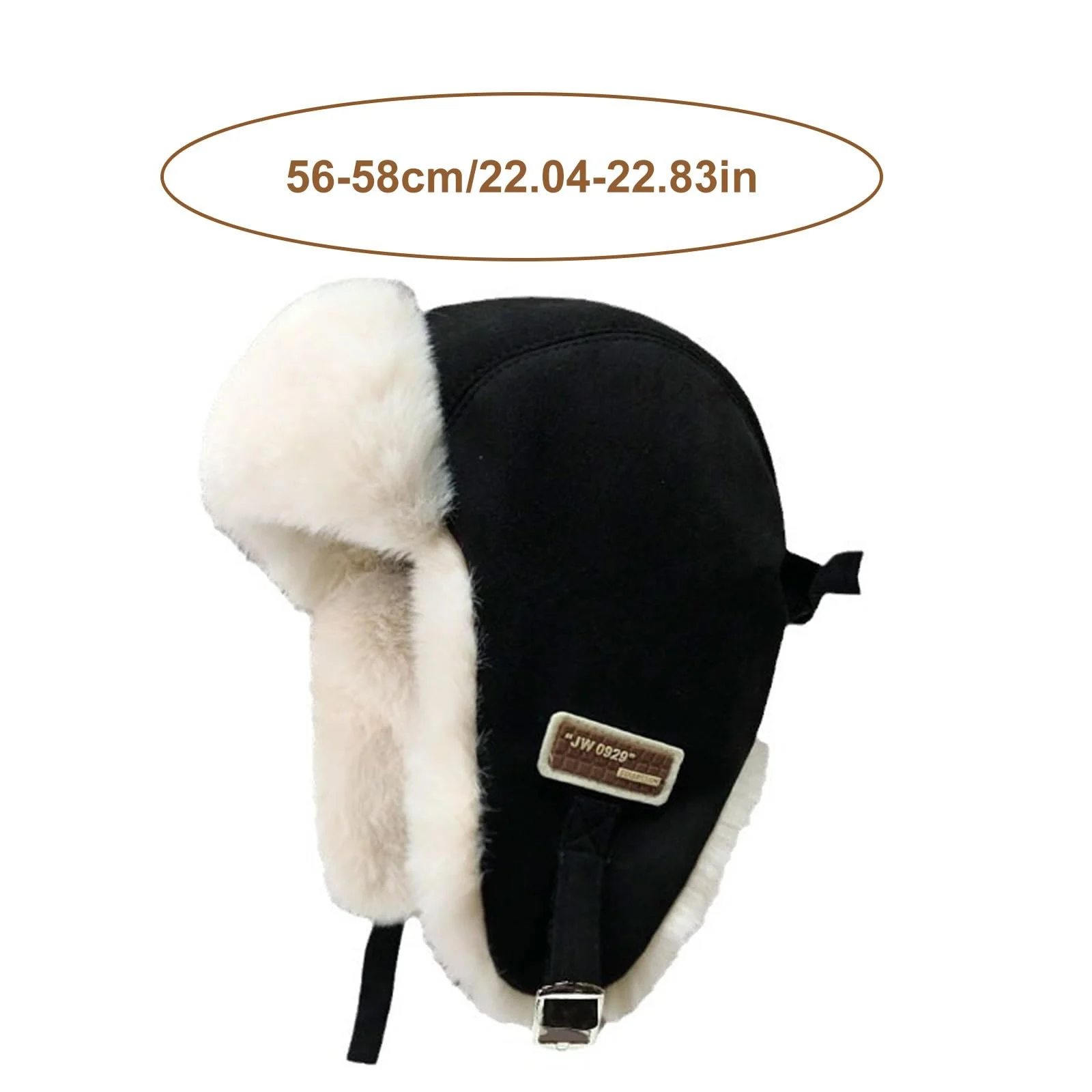 1Pc Thicken Faux Fur Winter Warm Ear Protection Bomber Hat Outdoor Russian Windproof Anti-cold Furry Earflap Hat for Skiing Ride