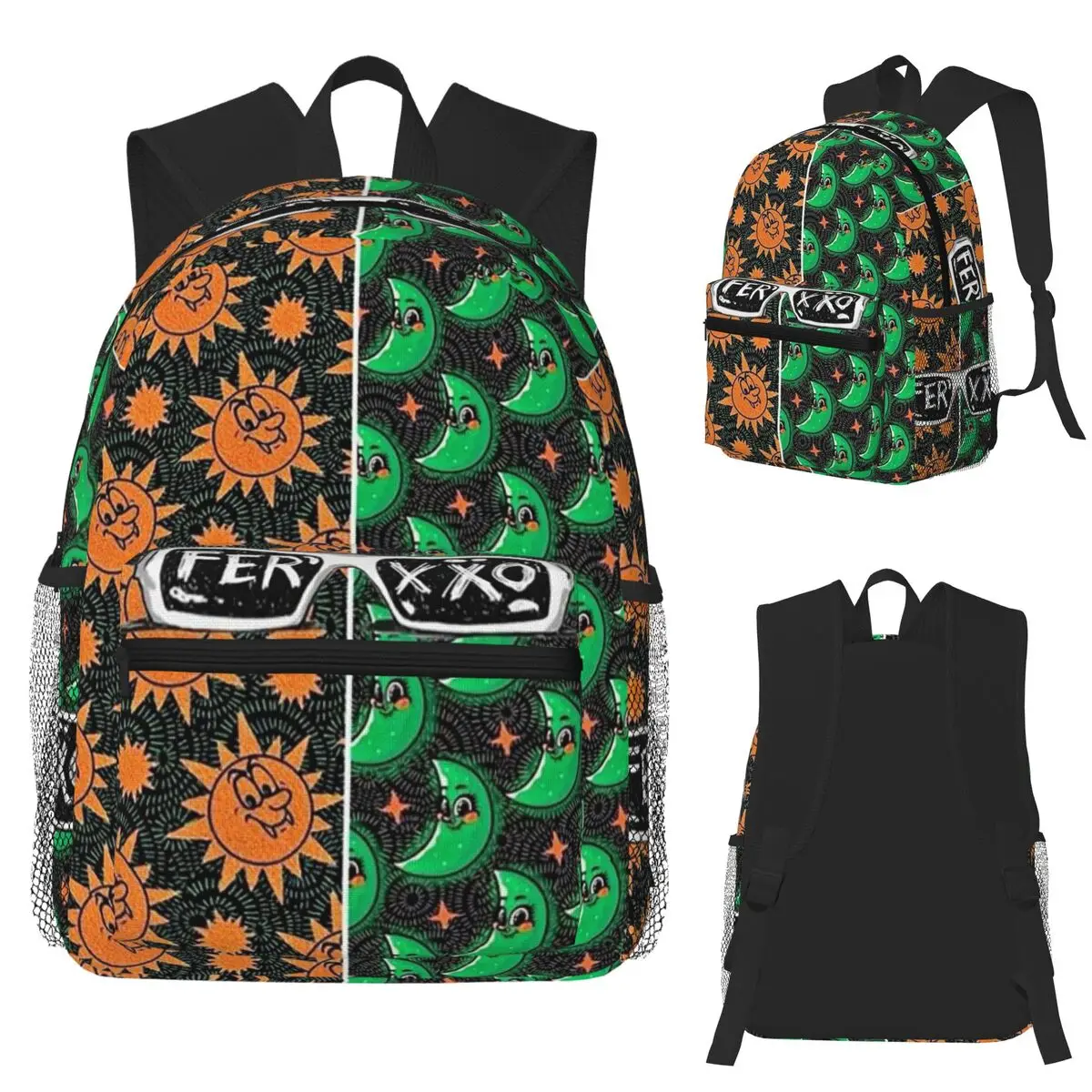 

Feid Ferxxo 90s Rapper Rap Music Student Backpack School Bag Hiking Travel Daypack for Boys Girls Fashion Bookbag Shoulder Bags