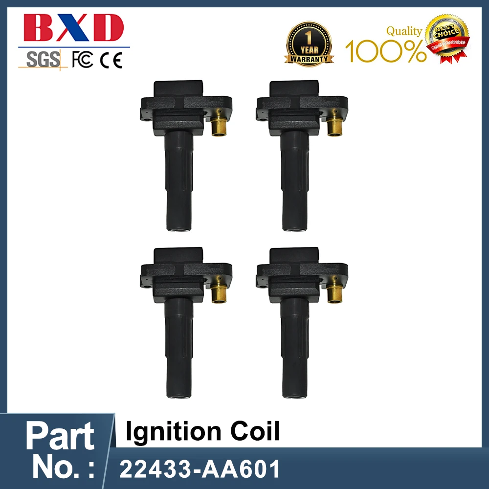 

1/4PCS 22433-AA601 Ignition Coil for Subaru Forester Impreza Legacy WRX H4 Turbo 2.5L 22433AA601 22433AA600