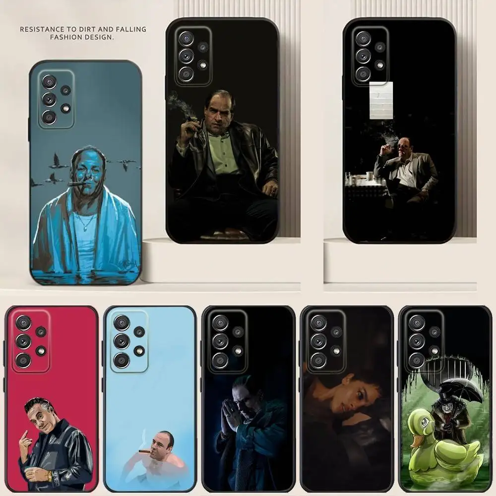 

The S-Sopranos TV Tony Soprano Phone Case For Samsung S24,21,22,23,30,Ultra,20,Plus,Note,10,9,5G Black soft silicone case