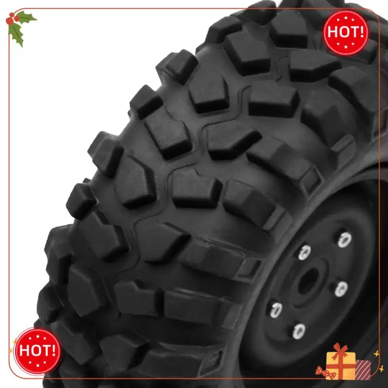 

ABLE-4Pcs 95Mm 1.9 Beadlock Wheel Rim Tire Set For 1/10 RC Crawler Car Traxxas TRX4 RC4WD D90 Axial SCX10 II III Redcat MST