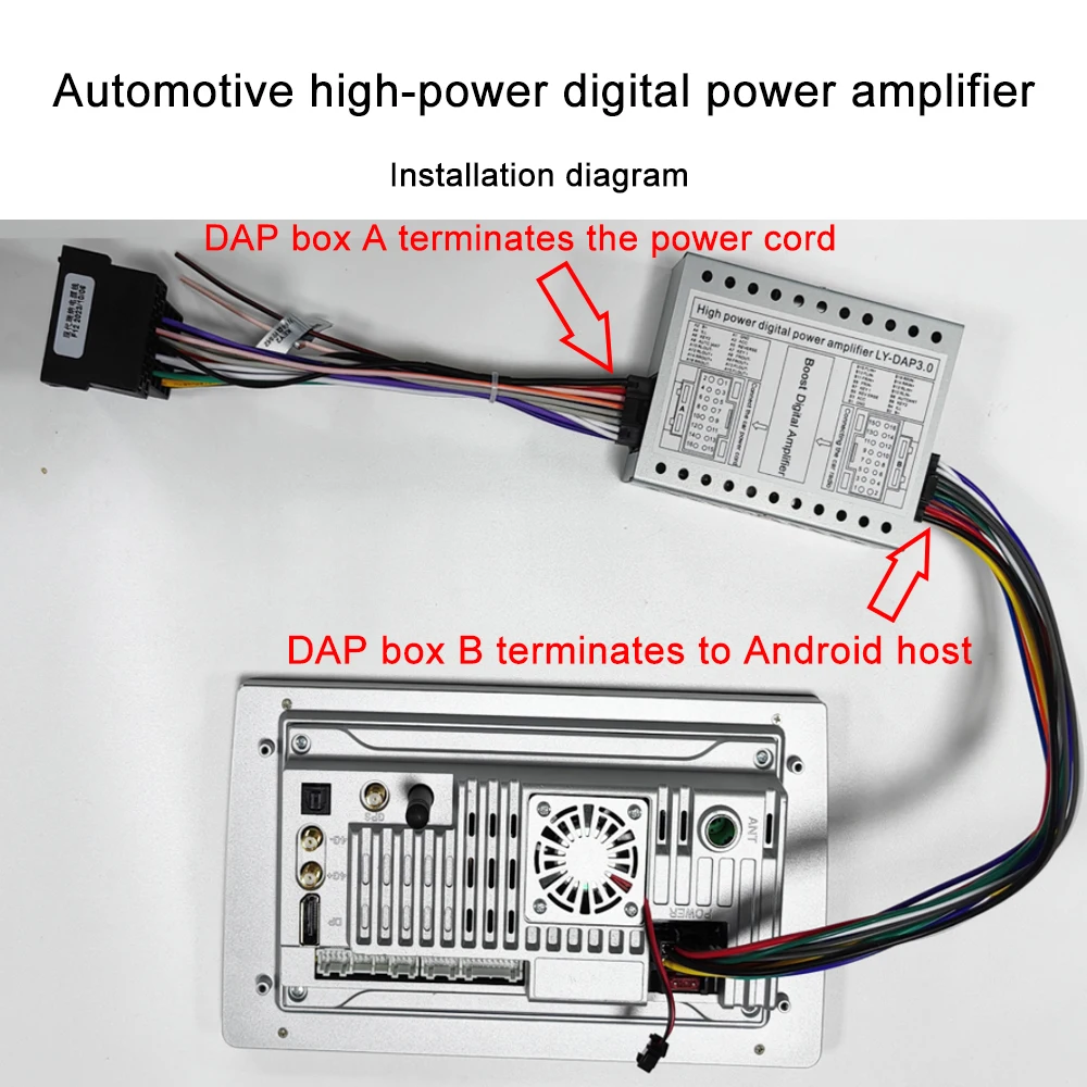 For Car-mounted Android Large-screen Machine  Automotive High-power Digital Power Amplifier Suitable