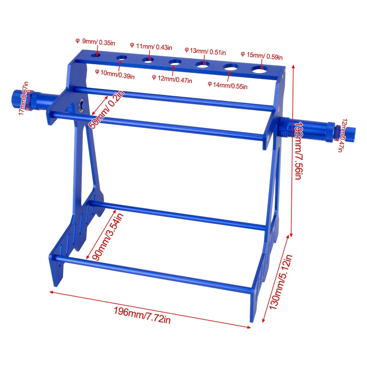 Aluminum 1.9" 2.2" Wheel Tires Rack Tire Shock Absorbers Display Stand for 1/10 RC Crawler Car SCX10 TRX4 TRX6 TAMIYA TT02 Tools