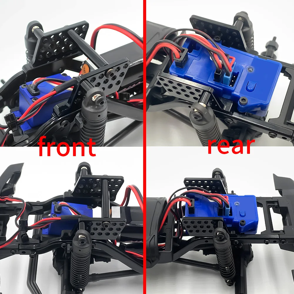 AXSPEED 4 szt. TRX4M ze stopu metalu przedni i tylny wspornik amortyzatora wieże do TRX-4M Bronco Defender 1/18 zdalnie sterowany samochód