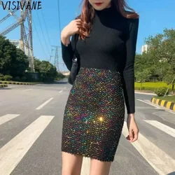 Skirts for Women Clothing Fashion Clothes Casual Streetwear Y2k Skirt Party Club Stage Show Sequin Wrapped Hip Skirt Elegant