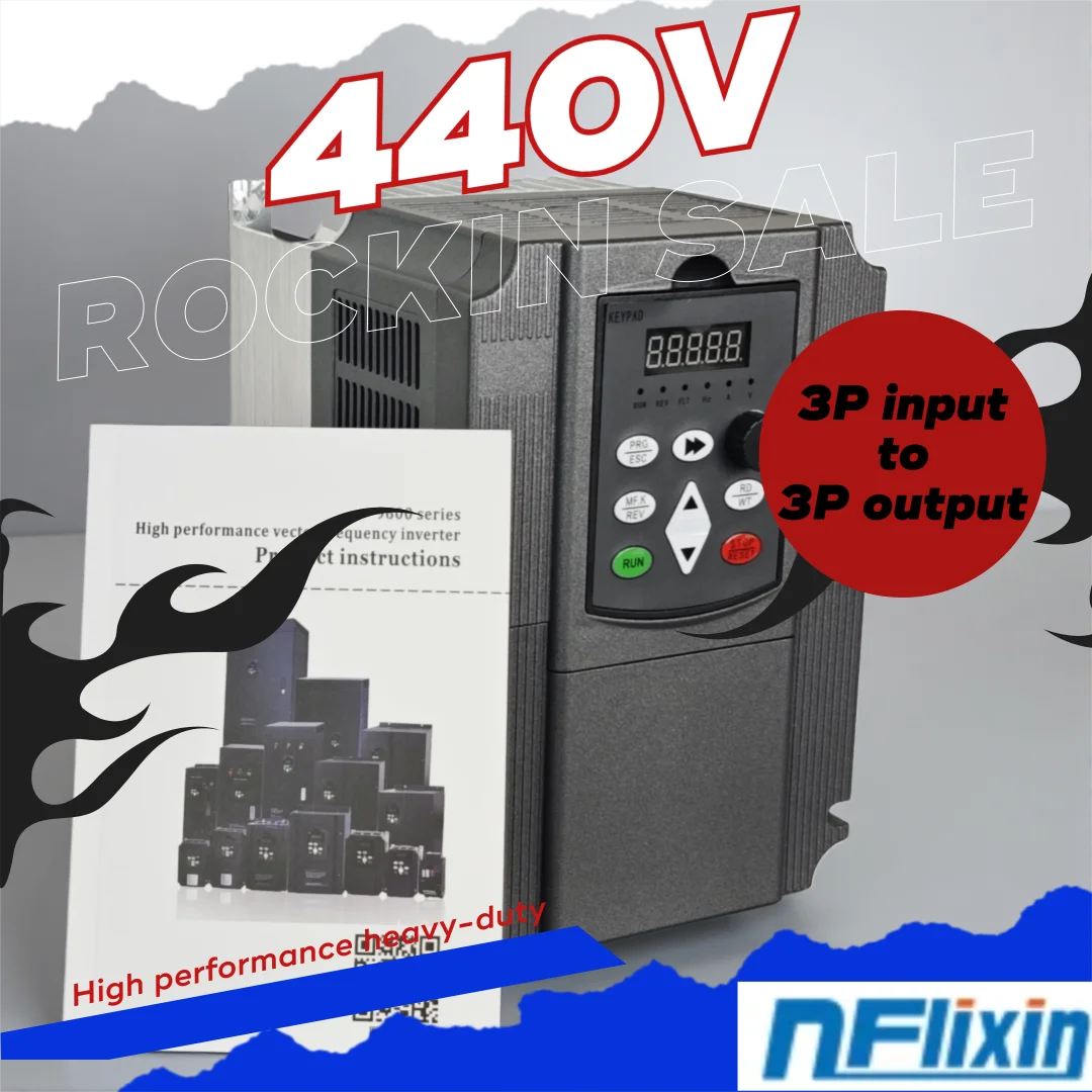VFD 0.75/1.5/2.2/4/5.5/7.5/11/15kw V/F Frequency Inverter 440V 3P Input and 440V 3-Phase Output Frequency Converter For Motor