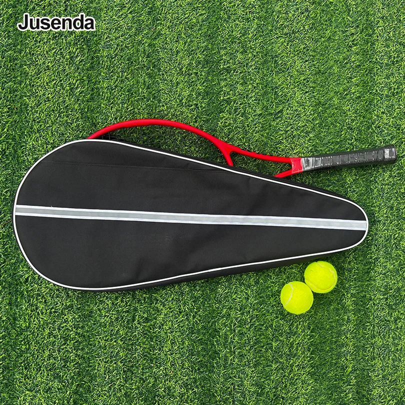 Reflective Single Shoulder Badminton Tennis Racket Cover Waterproof Sports Racquet Storage Bag Portable Outdoor Sport  Case