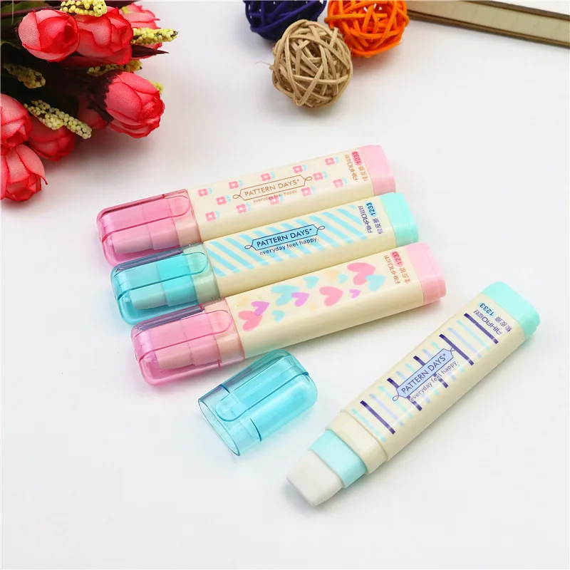 3pcs Cute Adjustable Three Layer Automatic Pencil Eraser Durable Stationery Supplies for Students Office Use