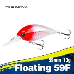 TSURINOYA 59F 59mm 13g Crankbait Floating Fishing Lure SHARM Bass Pike Hard Bait 1.5-2.5m  Artificial Crank