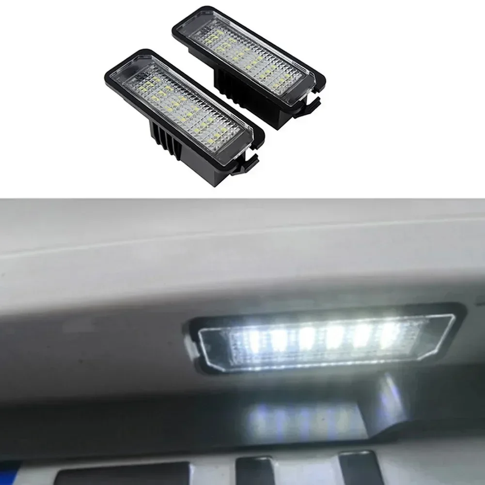 Car License plate light white lamps 18 SMD LED Chip For Volkswagen Golf 4 5 6 New Beetle Passat CC Scirocco Polo For Skoda SEAT