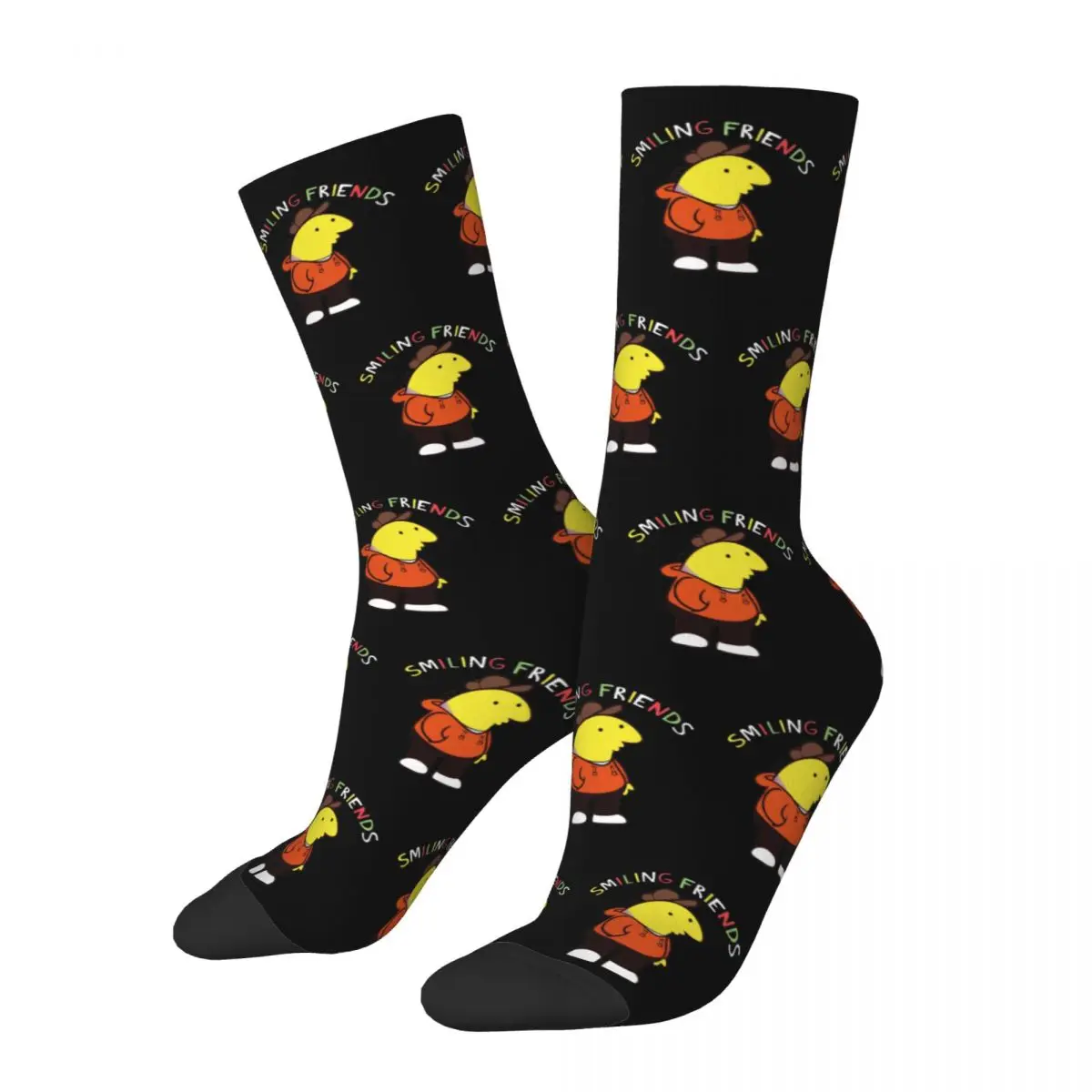 

Happy Funny Male Men Socks Hip Hop Smiling Friends Sock Polyester Charlie Cartoon Women's Socks Spring Summer Autumn Winter