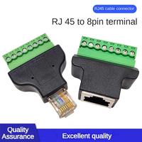 Rj45 to screw terminal Block 8p connector ethernet rj45 Male Female to 8 pin screw terminal network adapter cable for CCTV DVR