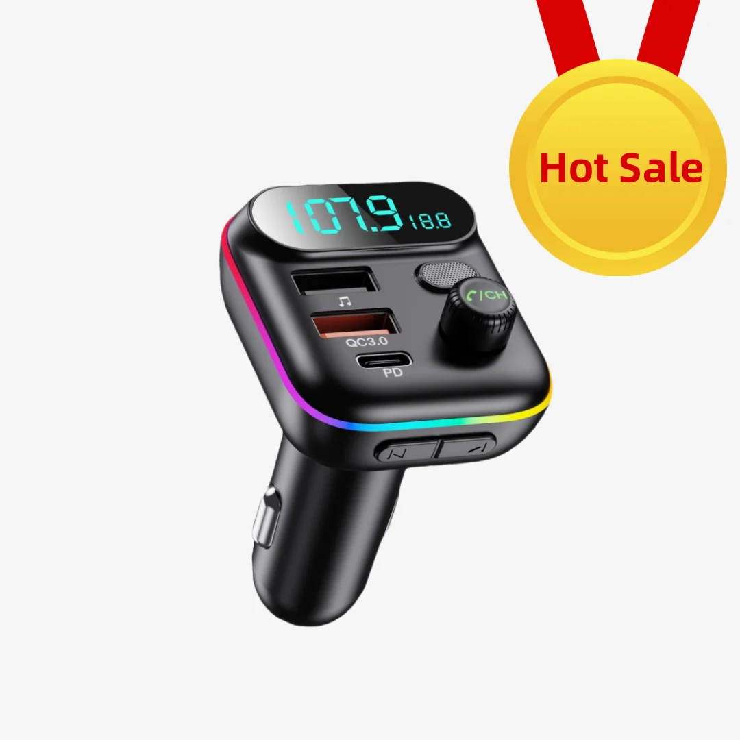 

Car FM Transmitter Car MP3 Player TF Card U Disk Playback 3.1A USB Car Charger Handsfree Bluetooth 5.0 Car Kit FM Modulator