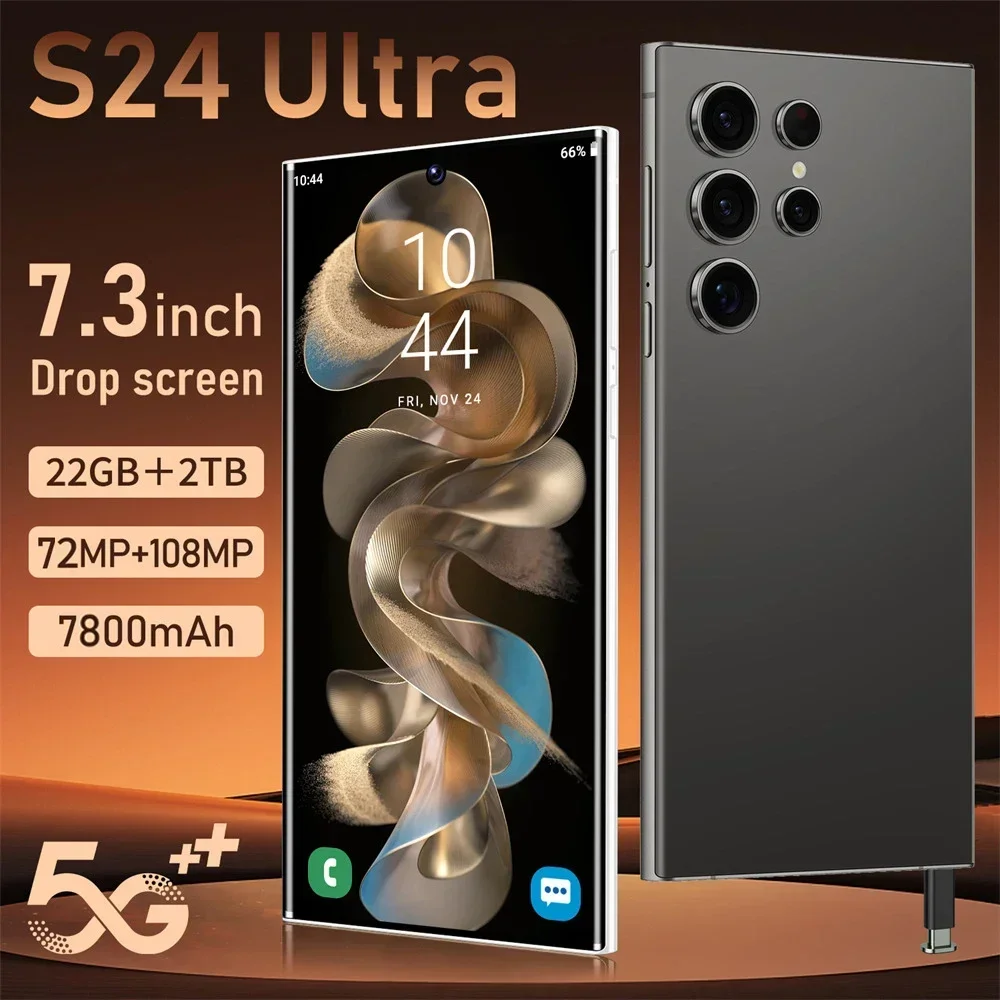 S24 Ultra Cellphones Original Smartphone 5G Dual SIM Android 14 Snapdragon 8 gen 3 Cell Phone Global Version Smart Mobile Phones