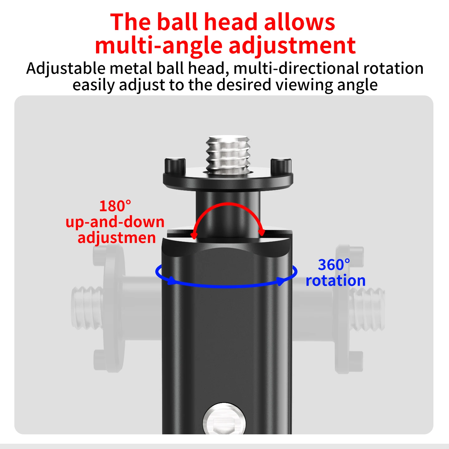 Funktionaler 17mm Kugelkopf Magic Arm Doppelkugelkopf 1/4 Zoll Schraube ARRI für DJI GoPro Insta360 Action-Kamera Handy-Verlängerungshalterung – Detail 11