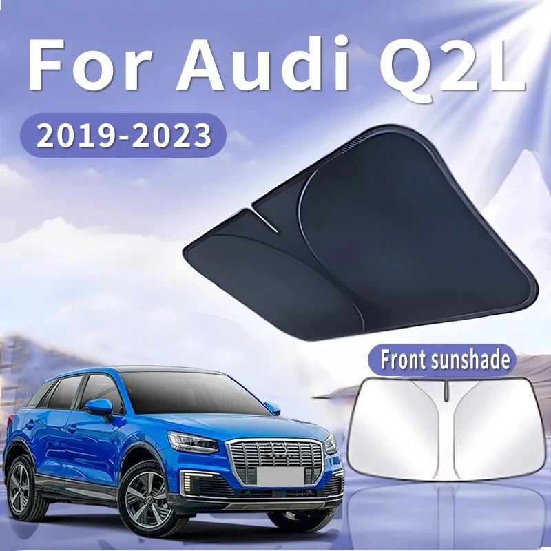 

For Audi Q2L 2019~2023 2020 Foldable Car Sun Visor Front Windshield Sunshade Heat Insulation Summer Cooling Auto Accessories