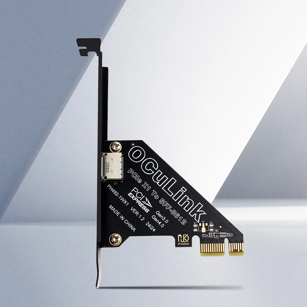 

1 PC PCIe To SFF 8611&8612 Adapter Card PCIe 4.0X4/X1 To Oculink Adapter Support PCle4.0 PCIE X4/X1 To Oculink SFF-8612 Adapter