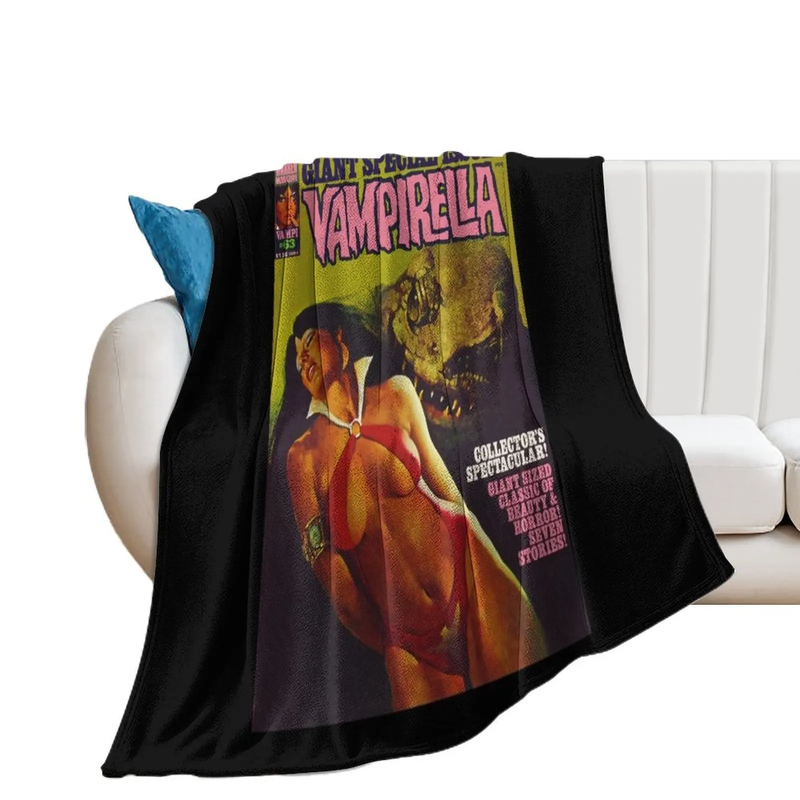 

GOODY! ANOTHER GREAT VINTAGE VAMPIRELLA MAGAZINE COVER! #63 Throw Blanket Personalized Gift Large Blankets