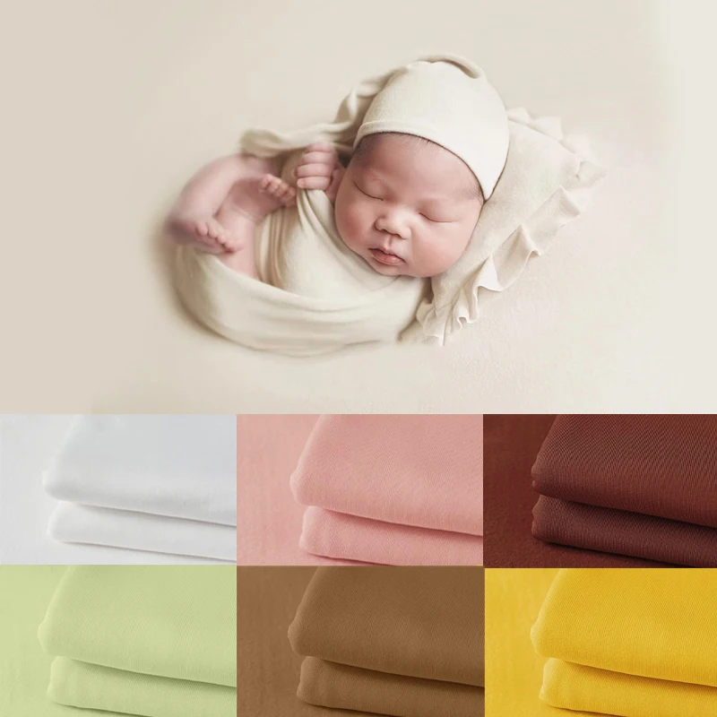 

Newborn Photography Props Wraps Background Blanket Swaddling Stretchable Soft Fabrics for Studio Baby Posing Aid Props Accessory