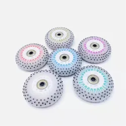 LED Spark Skating Wheel with ABEC7 608z Bearing Inline Skates Flash Shine Roller Rodas for SEBA Slide Slalom 90A 72mm 76mm 80mm