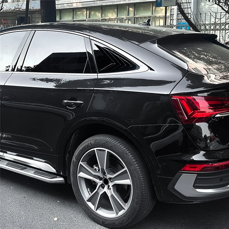 

OB-Car Rear Triangular Window Louvers Shutters Blinds Cover Trim Foraudi Q5 FY Coupe 2018-2024 Bright Black