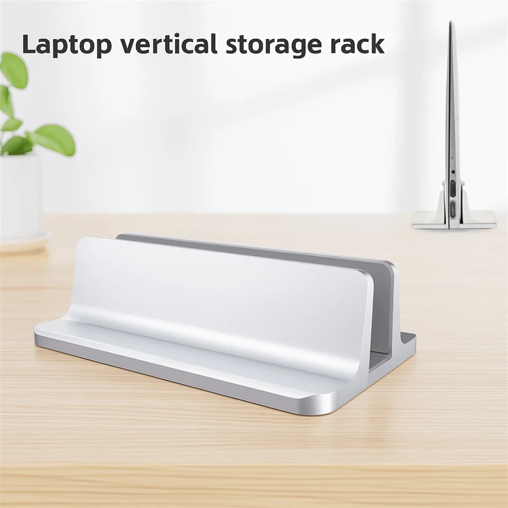 

Space-Saving Vertical Laptop Stand Heat Dissipation Adjustable Aluminum Laptops Holder Anti-slip Wear-resistant