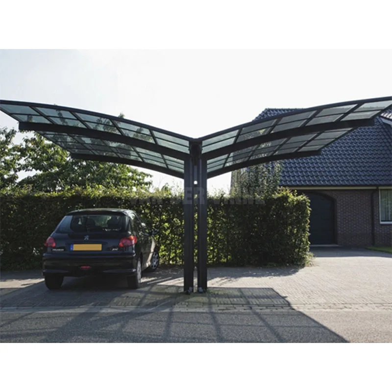 

Aluminum Double Carport/garage Carport Design Swith Polycarbonate Roof