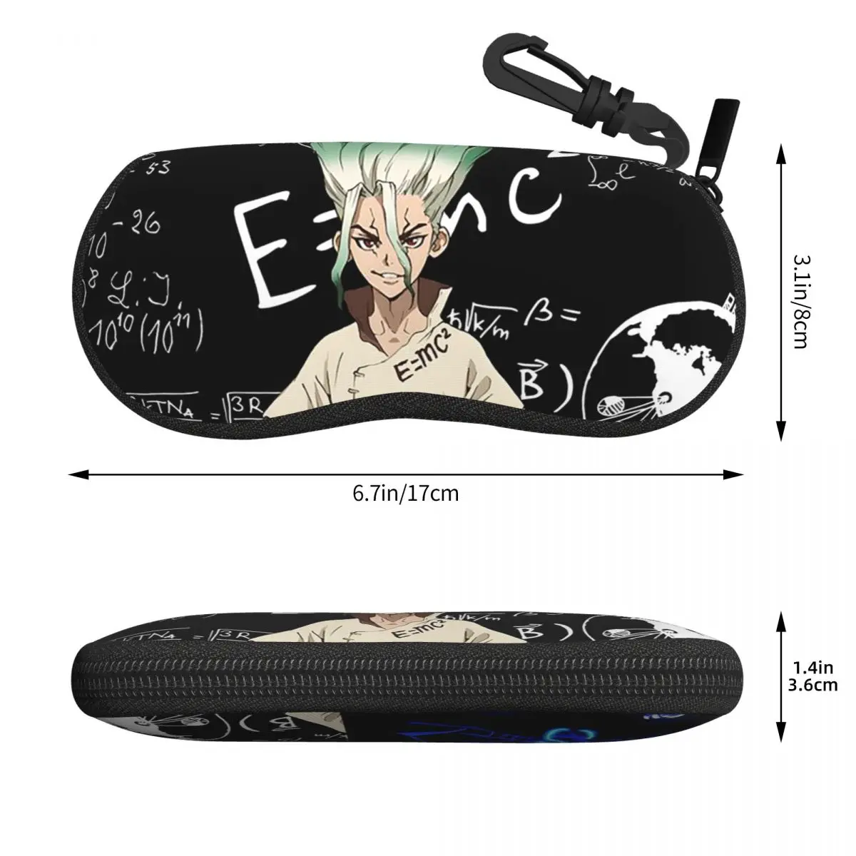 เซนคุ อิชิกามิ ดร.สโตน อะปัน อะนิเมะ เคสใส่แว่นตาแบบพกพา กล่องใส่แว่นกันแดด ผู้หญิง ผู้ชาย กระเป๋าใส่แว่นตาแบบนิ่ม