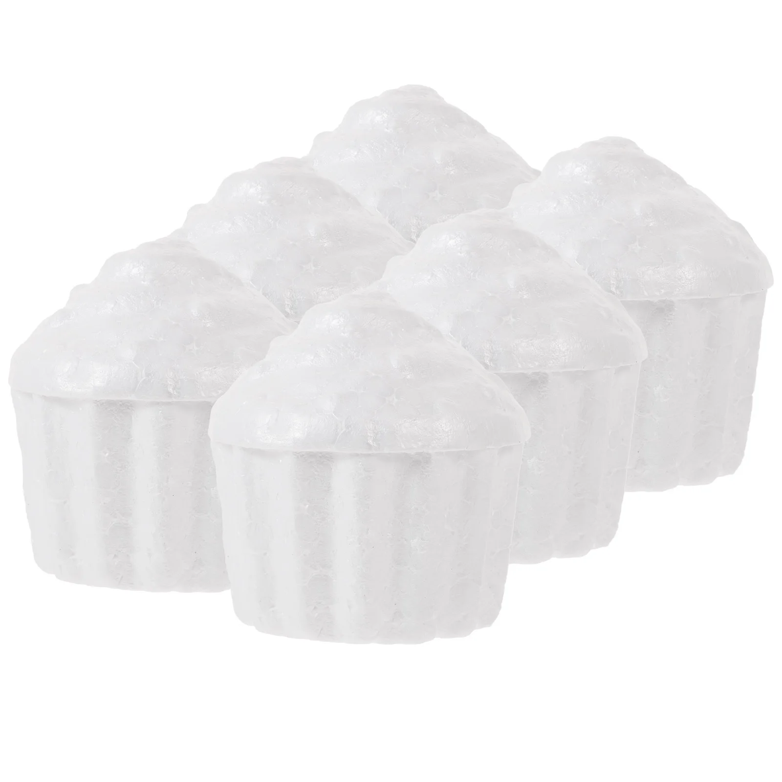 Bolo de espuma de 8cm, artesanato diy para crianças, decoração de festa escolar em casa, celebração de férias de inverno, atividade criativa de imaginação, com 10 peças