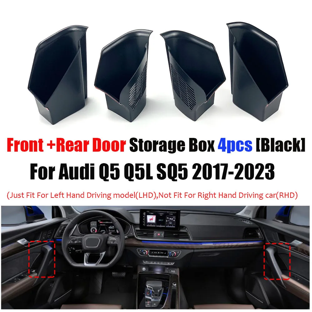 For Audi A3 8V A4 A5 B8 B9 S5 A6 C7 S6 A7 4G S7 A8 S8 Q5 SQ5 Q7 4M Q8 Car Accessories Door Handle Storage Glove Box Phone Holder