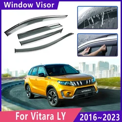 For Suzuki Vitara LY MK4 2016~2023 Escudo Side Window Visor Waterproof Rain Eyebrow Deflector Guards Car Accessories 2020 2021