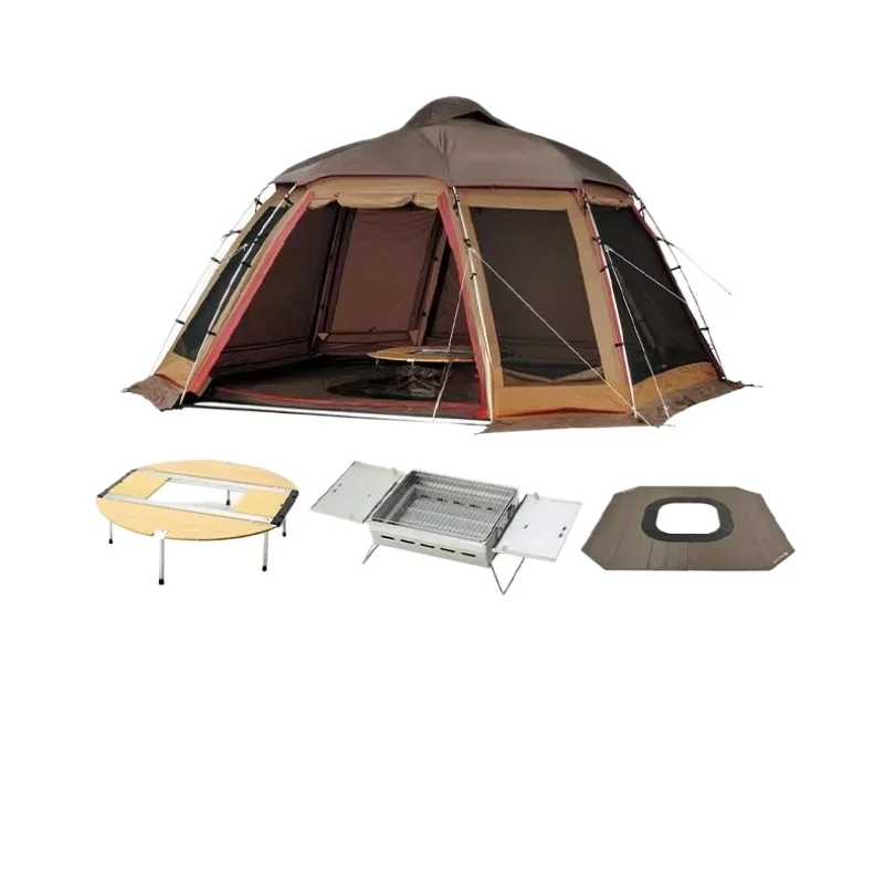 Lounge Shell Living Room Te nt Tent Set BBQ Grill IGT Dini ng Table Set SET-500