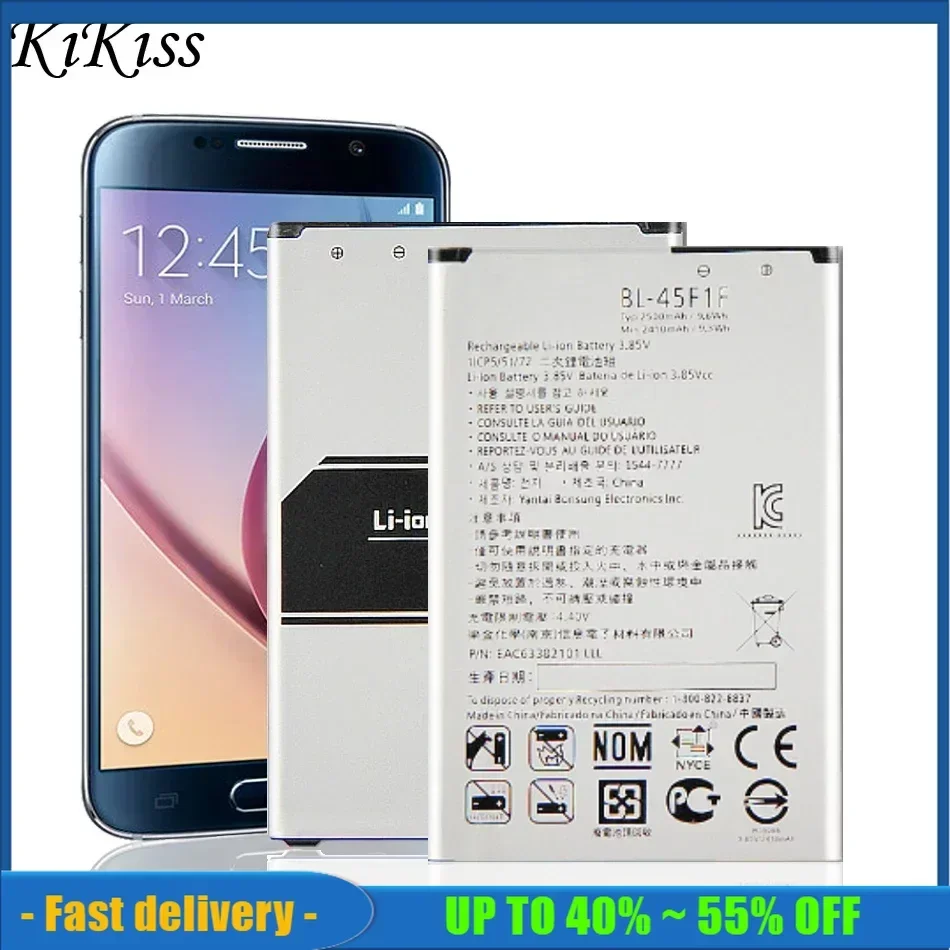 New High Quality 2500mAh BL-45F1F Battery For LG K9 k8 K4 K3 M160 MS210 X230K M160 X240K LV3 2017 version K8 Cell Phone