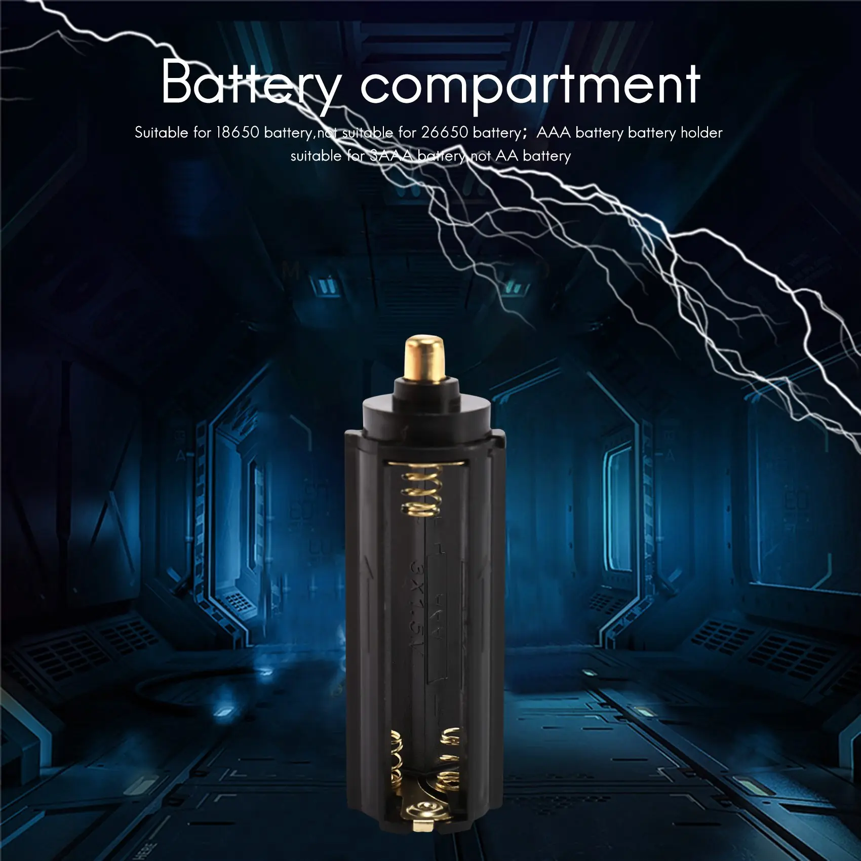 ABKM Новый 1 шт. 18650 аккумуляторная трубка + 1 шт. держатель батареи AAA для фонарика