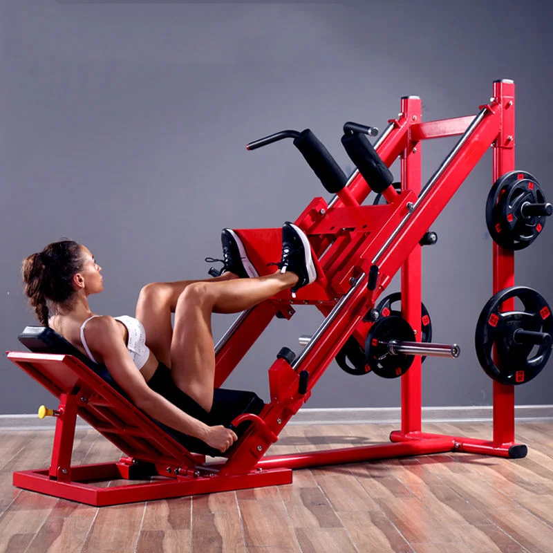 Custom Logo 2-in-1 Safety Gym Fitness Equipment 45 Degree Leg Press Machine Hack Squat Lateral Leg Press Power Rack For Arms