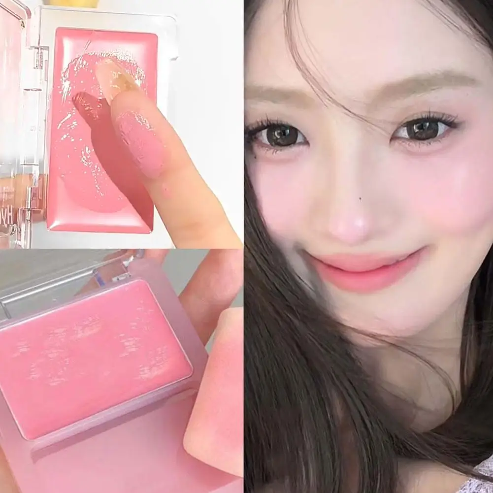 4Colors Water Light Blush Nude Pink Natural Face Brighten Highlighting Long-lasting Youthful Girl Makeup