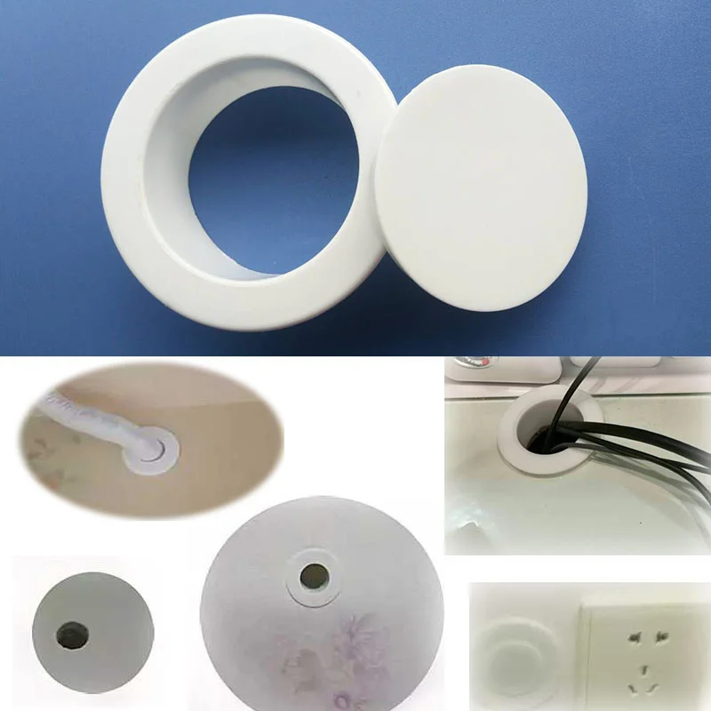 High Quality Plastic Wall Wire Hole Cover Air-conditioning Pipe Plug Decorative Cover for Home Office Hotel Furniture Hardware