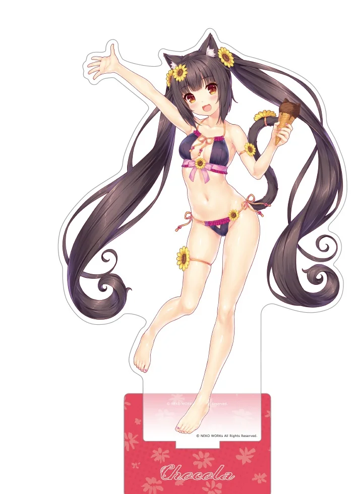 HOT Anime Nekopara Acrylic mini Stand figure Stand Plate Cosplay Prop Cartoons present Firend keychain 15CM Gifts