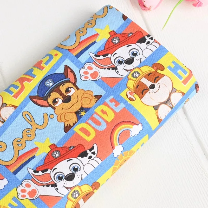 Cartoon Paw Patrol 100% Cotton Fabric For Sewing Patchwork DIY Quilting Fabrics Sew Children Clothes Material