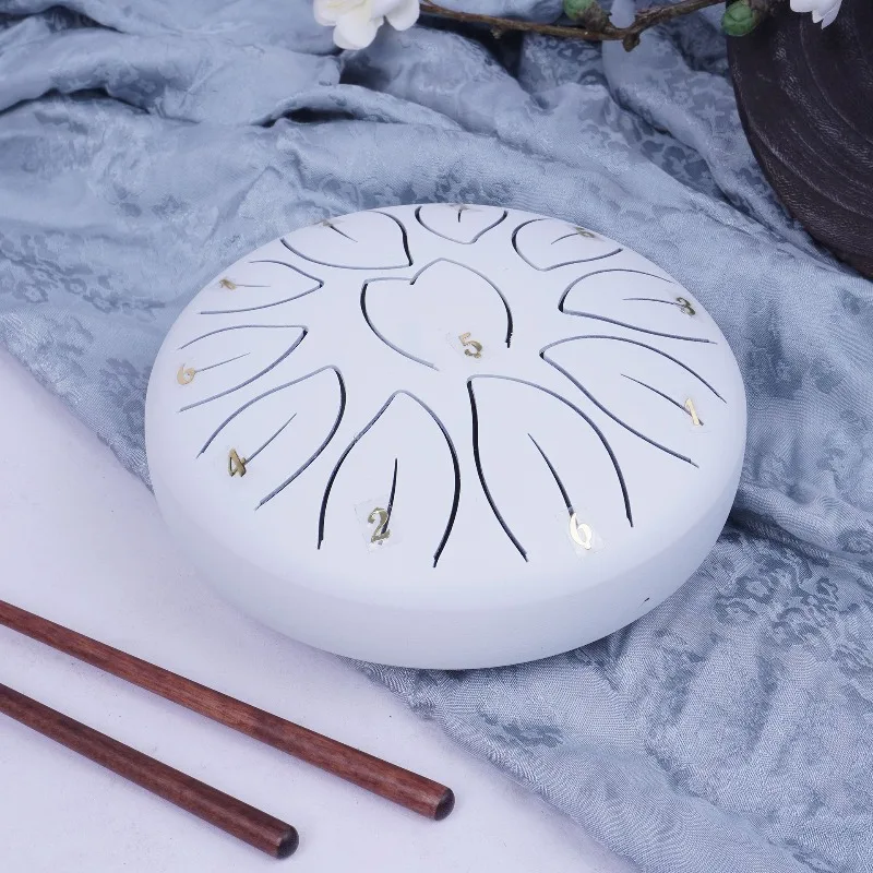 Ethereal Drum Instrument 6 Inch 11 Tone Leaf Steel Tongue Drum Percussion Instrument Children's Puzzle Instrument