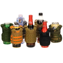 Tactical Beer Vest Military Miniature Hunting Vest Mini Molle Vest Beverage Cooler Bottle Wine Adjustable shoulder strap