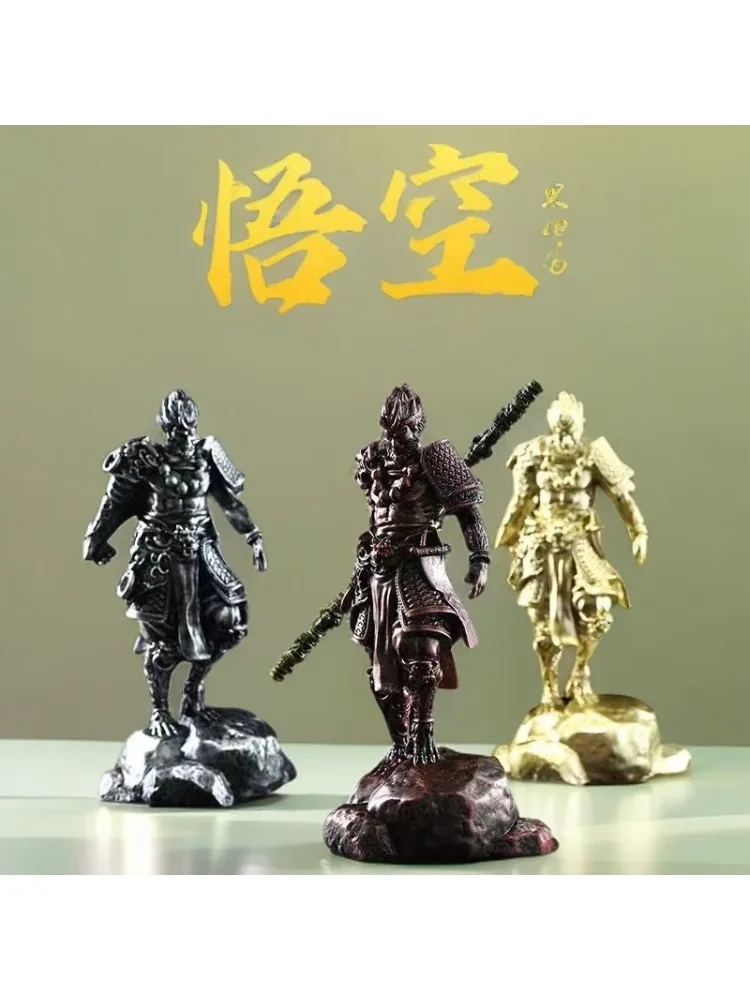 Black Wukong Myth Sun Wukong Desktop Ornaments Fighting the Battle of the Buddha Car Figure Monkey King's Handmade