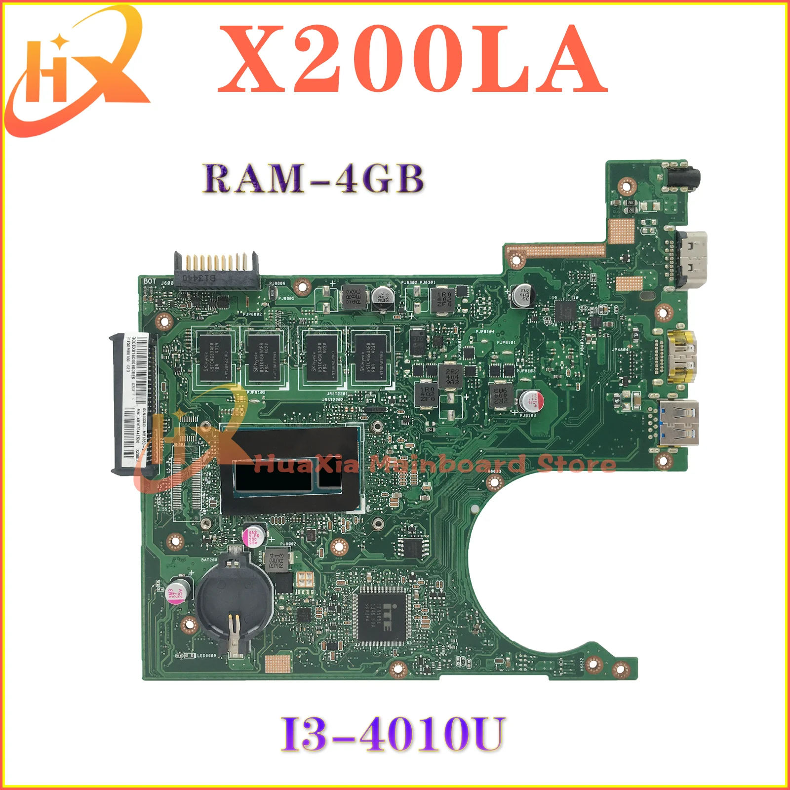 

X200LA I3-4010U 4GB RAM Mainboard REV2.1 For Asus F200LA F200L X200L X200LA laptop Motherboard 100% Tested