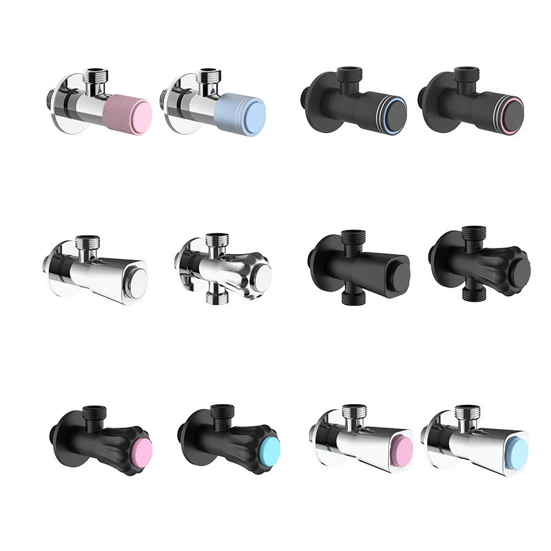 Triangular Water WC Adapter Angle Check Valve 1/2 Filter Steel Faucet Check Toilet Bowl Fittings 2 Heads for Shower Valve