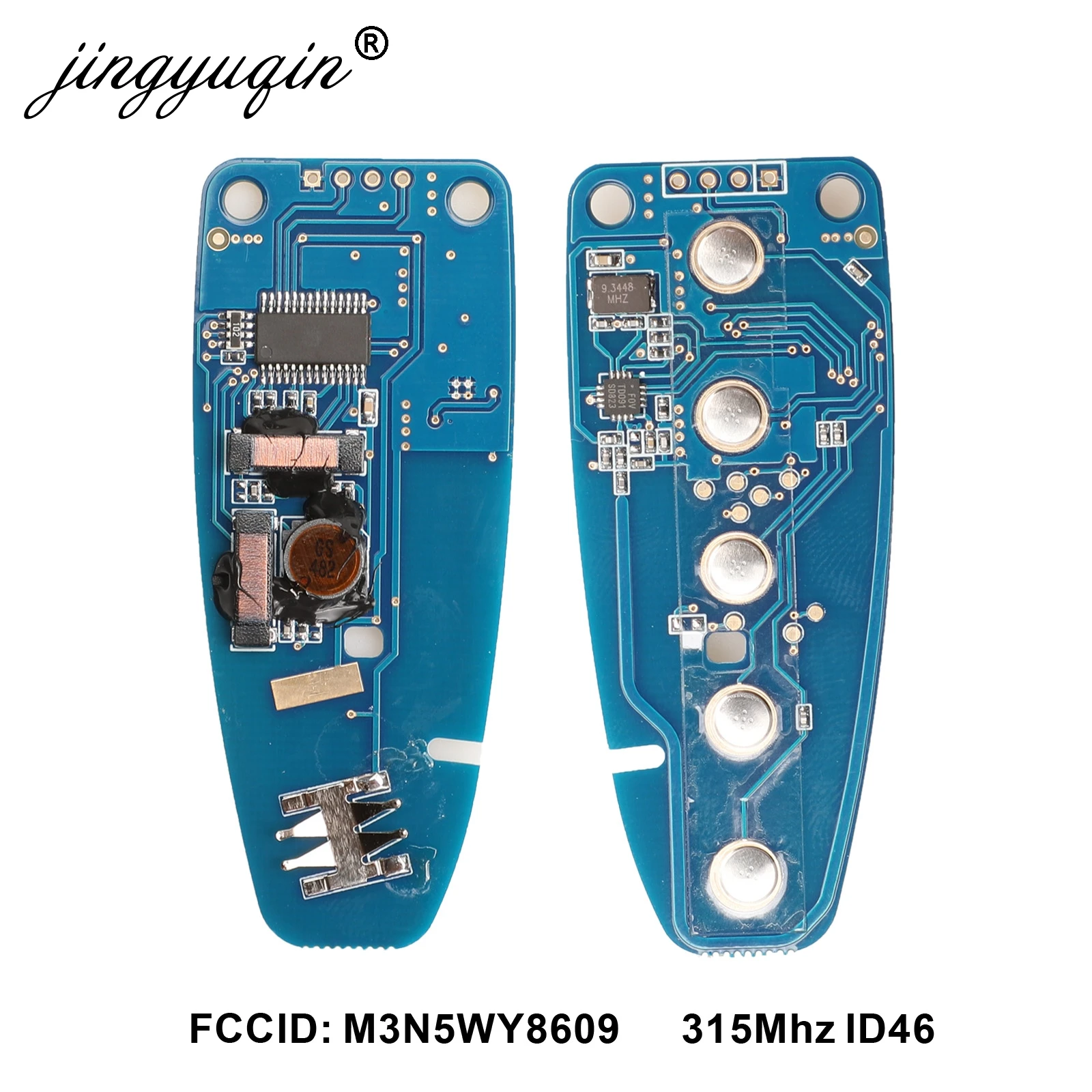 jingyuqin inteligentny pilot zdalnego sterowania M3N5WY8609 315Mhz ID46 dla Ford Edge Escape 5 przycisków bezkluczykowy samochód HU101 FO38