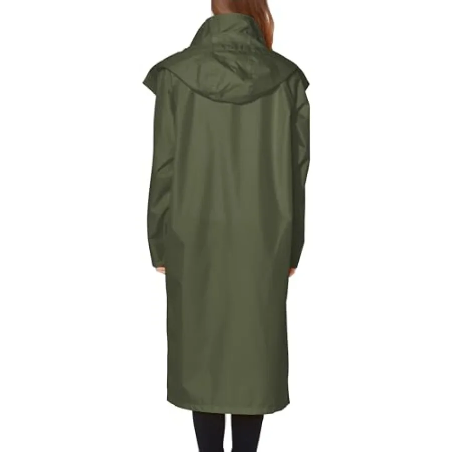 Ubon Women's Rain Coat Waterproof with Hood Long Raincoat Packable Rain Jacket Casual Windbreaker view 4