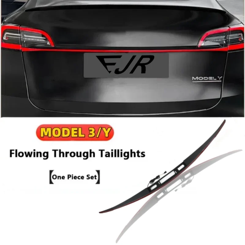 For Tesla Model Y Through Taillight Model 3 Dynamic Taillight Strip Upgrade And Modification Decoration