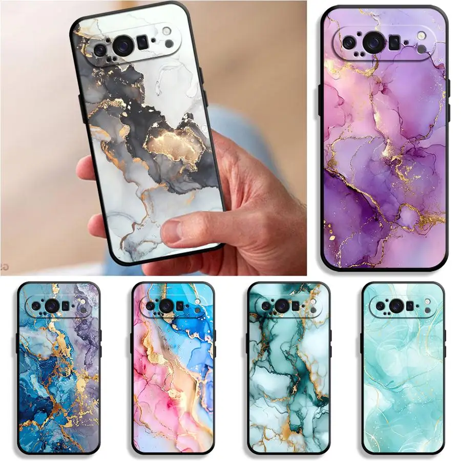 Case for Google Pixel 10A 6a 6 7 8 Pro 10 9 Pro XL 8a 7a 9a Funda Phone Cover Colored Marble